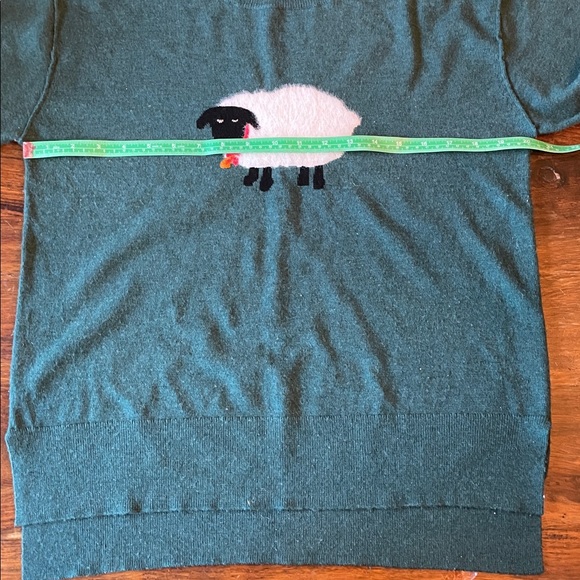 SUNDANCE Green Sheep Sweater “I Love Ewe” Design Size S Small Wool Blend - Picture 12 of 16